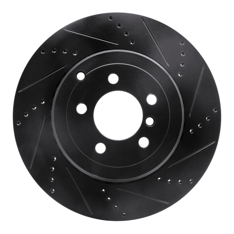 Land Rover Range Rover Brake Rotor (1) - Rear Right - R1 Concepts - Drilled & Slotted - Black - `10-`12